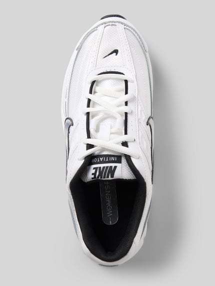 Produktfoto, Sneaker mit Logo Modell 'Initiator' van Nike, dames sneakers met afgeronde punt, vetersluiting, logoprint, rubberzool, hakhoogte 4 cm, schachthoogte 6 cm, schachtbreedte 8 cm, wit met zwarte details