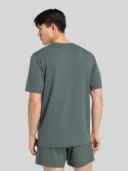 adidas Training Sport-T-Shirt mit Seitenschlitzen Dunkelgruen 3