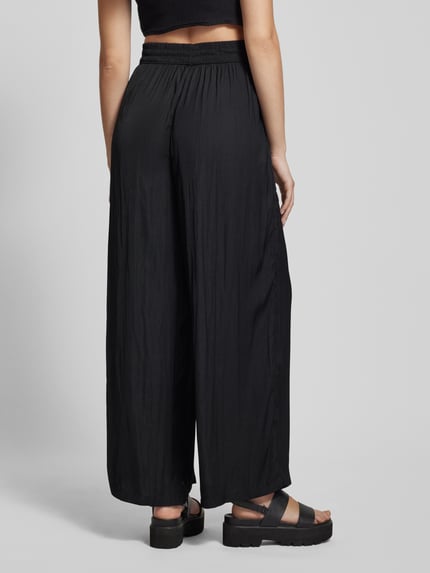 QS Wide Leg Stoffhose mit elastischem Bund Black 5