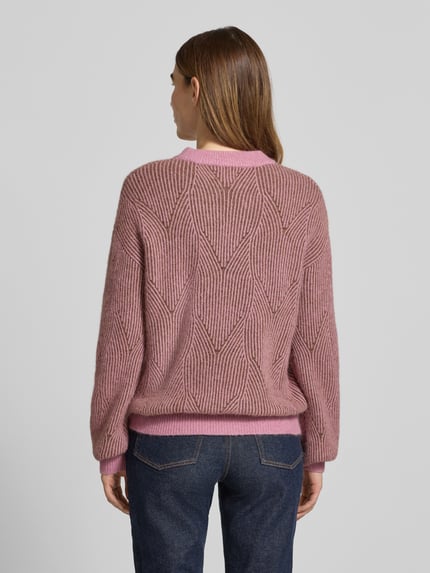 Fynch-Hatton Strickpullover aus Alpaka-Mix mit Rundhalsausschnitt Rose 5