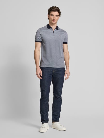 Tommy Hilfiger Regular fit poloshirt van katoenmix Marineblauw - 1