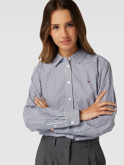 Tommy Hilfiger Hemdbluse mit Streifenmuster Marine 3