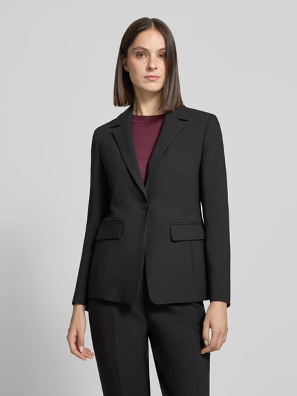 MORE & MORE Slim Fit Blazer mit Pattentaschen Black 4