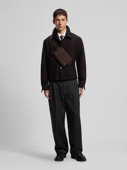HUGO Jeansy o kroju baggy z czystej bawełny model 'HUGO 249' Czarny 1