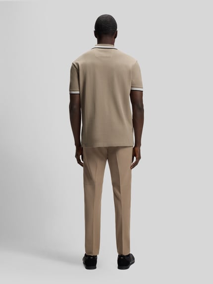 BOSS Green Koszulka polo o kroju regular fit z czystej bawełny model „PADDY” Khaki 5