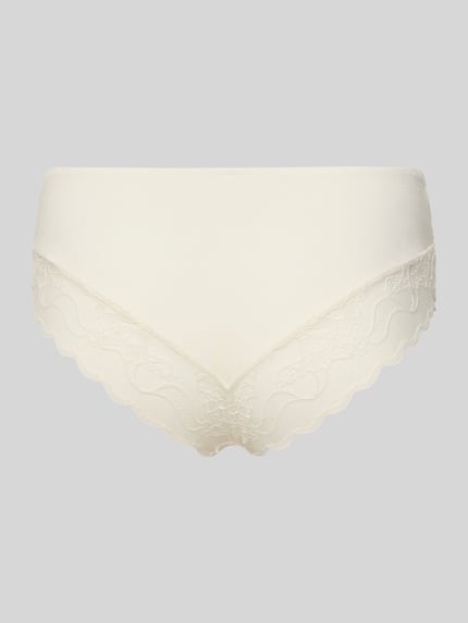 Produktfoto, Slip mit Zierschleife Modell 'VITTORIA' von LASCANA, Unifarbenes-Design, Spitze, Mesh, Material-Mix mit Stretch-Anteil, Körpernaher-Schnitt