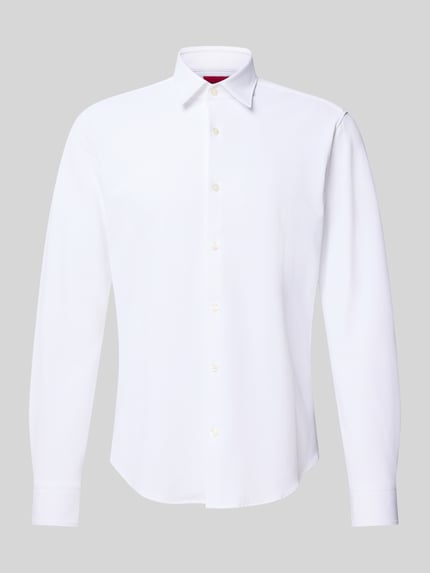 HUGO Slim Fit Businesshemd in Struktur-Optik Modell 'ERMO' Weiss 2