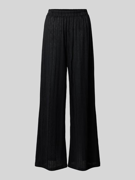 PIECES Loose fit strandbroek in semi-transparante look, model 'CAFIE' Zwart - 1