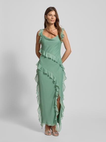 Jake*s Cocktail Cocktailkleid mit Volants Gruen 4