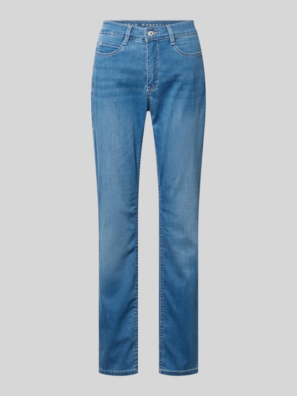 Produktfoto, Straight Leg Jeans im 5-Pocket-Design Modell 'Dream' von MAC aus blauem Baumwoll-Mix mit Stretch-Anteil, Gerader-Schnitt