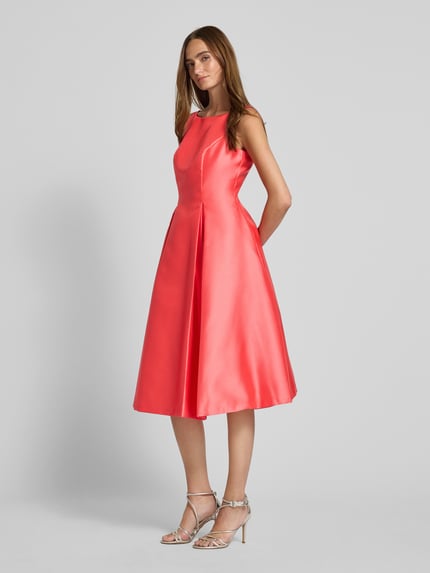 Adrianna Papell Cocktailkleid mit gelegten Falten Pink 1