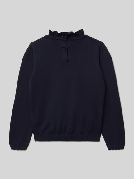 Blue Seven Regular fit shirt met lange mouwen in gebreide look Marineblauw - 3