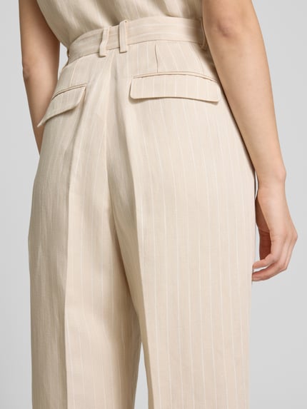ba&sh Regular fit bandplooibroek met persplooien, model 'PEANUT' Beige - 3