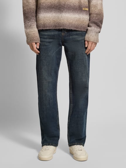 Tommy Jeans Straight fit jeans van katoenmix Donkerblauw - 4