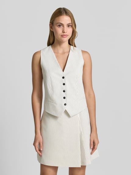 HUGO Regular Fit Weste mit Streifenmuster Modell 'AUMARE' Offwhite 4