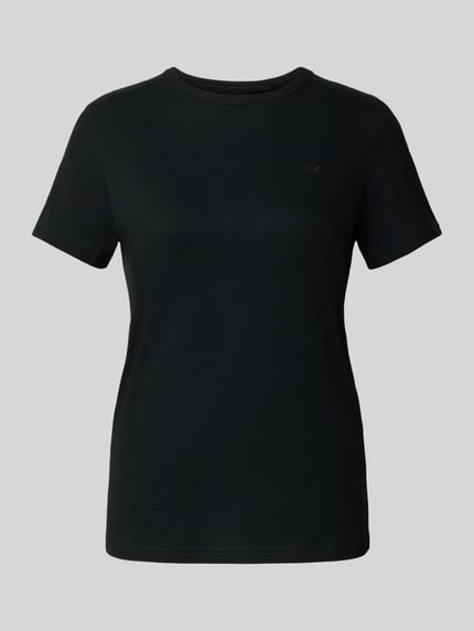 Mustang T-shirt met ronde hals, model 'Ada' Zwart - 2