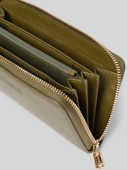 Valentino Bags Portemonnaie mit umlaufendem Reißverschluss Modell 'BIANKA' Dunkelgruen 3