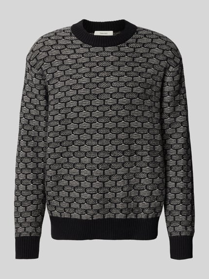 Selected Relaxed Fit Strickpullover aus Woll-Mix Modell 'KEITH' Black 2