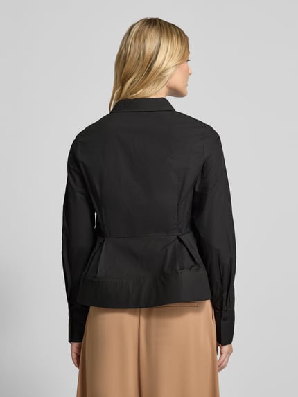 Karo Kauer Getailleerde blouse van puur katoen Black - 5