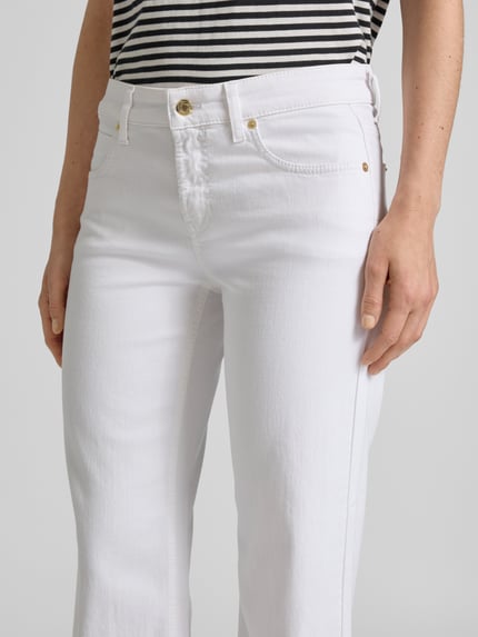 CAMBIO Straight leg jeans met verkort model, model 'TESS' Wit - 3