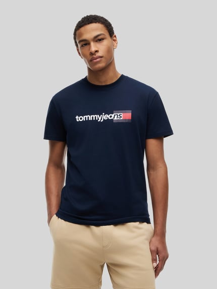 Tommy Jeans Regular Fit T-Shirt aus reiner Baumwolle Marine 4