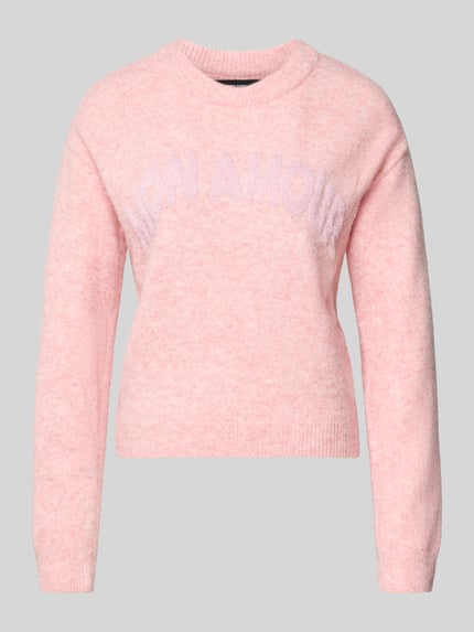 VERO MODA Regular Fit Strickpullover mit Viskose-Anteil Modell 'AMOREMIO' Rosa Melange 2