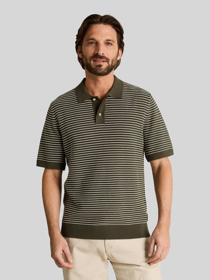 Tom Tailor Koszulka polo o kroju regular fit z bawełny w imitacji dzianiny Oliwkowy 4