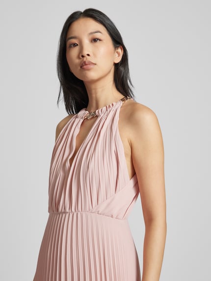 Liu Jo Black Abendkleid mit Plisseefalten Rosa 3