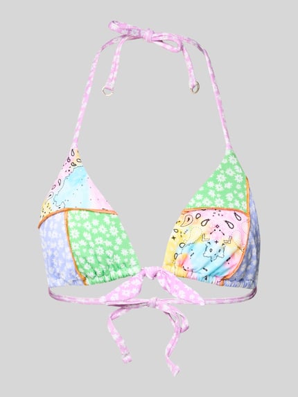 Banana Moon Bikini-Oberteil mit Knotendetail Modell 'YELO SUNBACK' Hellblau 1