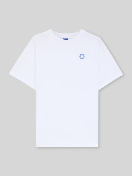 HUGO Blue T-shirt o kroju relaxed fit z czystej bawełny model „VINTAGE TEE_B_1” Biały 2