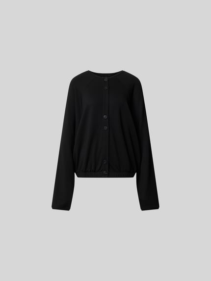 Productfoto, Oversized Cardigan uit lyocellmix van black palms, dames cardigan, zwarte kleur, ronde hals, knoopsluiting, elastische boorden, ruglengte maat S/M 58 cm