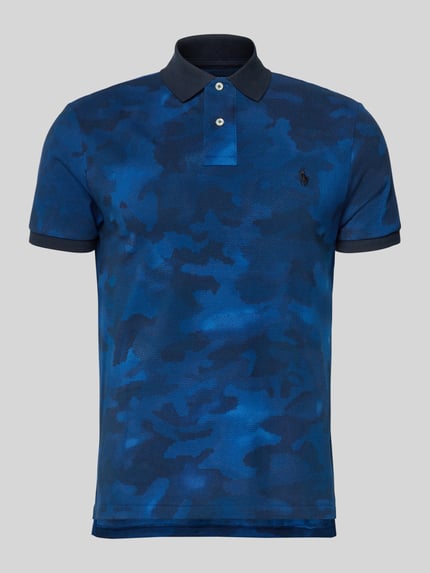 Polo Ralph Lauren Slim Fit Poloshirt aus reiner Baumwolle Dunkelblau 2