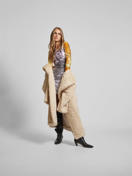 Diesel Mini-jurk met v-hals Middengrijs - 1