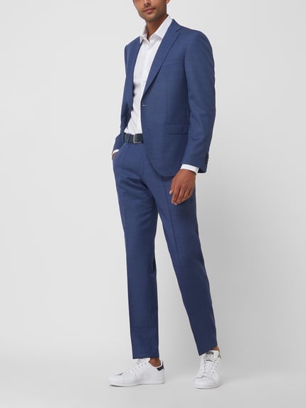 Baldessarini Slim Fit Anzughose aus Schurwolle Modell 'Massa' Blau 1