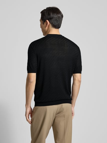 Emporio Armani Slim Fit T-Shirt mit Lyocell- und Woll-Anteil Black 5