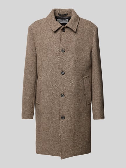 Selected Mantel aus Woll-Mix Modell 'ARCHIVE' Dunkelbraun 2