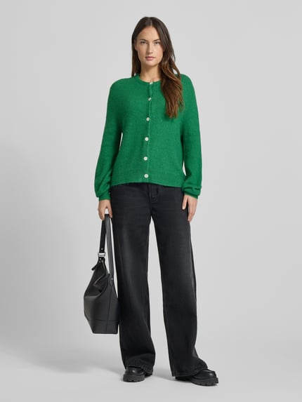 b.young Strickjacke mit Knopfleiste Modell 'NIMMA' Gruen 1