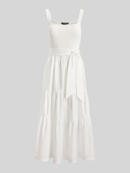 Lauren Ralph Lauren Freizeitkleid aus reiner Baumwolle Weiss 2
