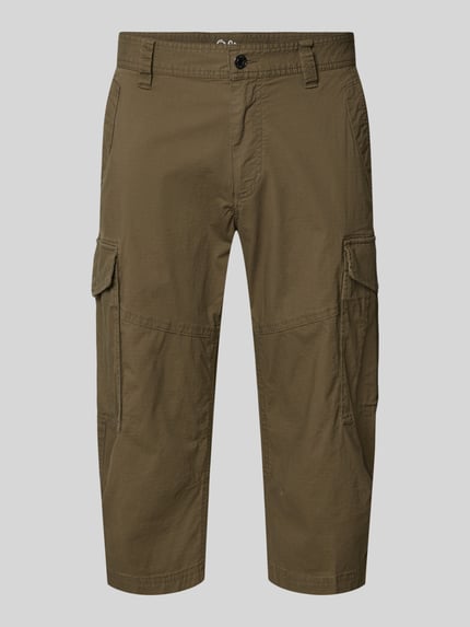 s.Oliver BLACK LABEL Szorty cargo o kroju relaxed fit z mieszanki bawełny Oliwkowy 2