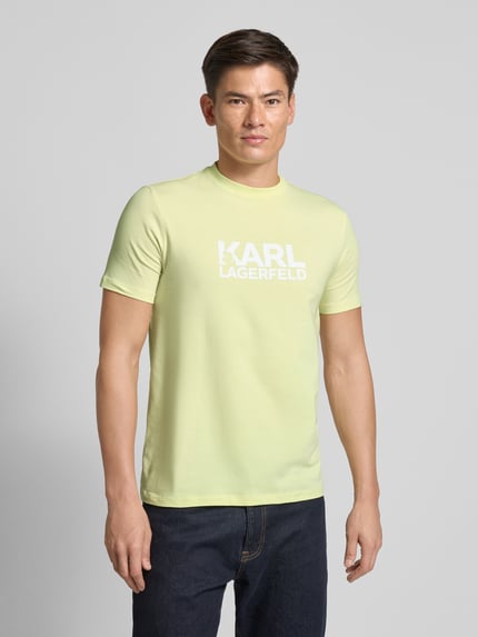 Karl Lagerfeld T-Shirt mit Label-Print Mint 4