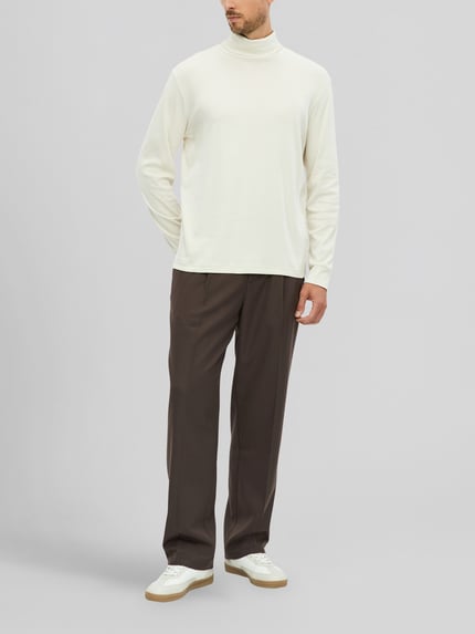 s.Oliver RED LABEL Langarmshirt mit Rollkragen Jersey Beige 1
