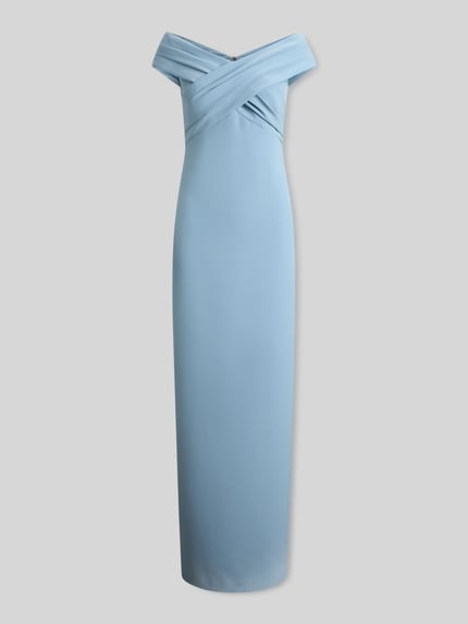 Lauren Ralph Lauren Abendkleid aus Crêpe Hellblau 2