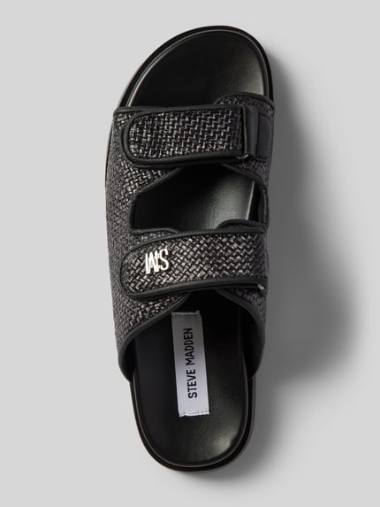Steve Madden Slippers met logo-applicatie, model 'MYKA' Zwart - 3