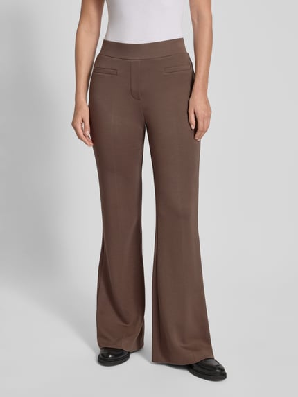 Christian Berg Woman Flared fit stoffen broek van viscosemix Taupe - 4