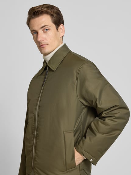 Selected Relaxed Fit Blouson aus Baumwoll-Mix Modell 'CEDRIC' Oliv 3