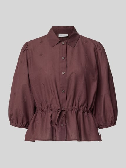 Regular Fit Kurzarmbluse aus reiner Baumwolle Shop The Look MANNEQUINE