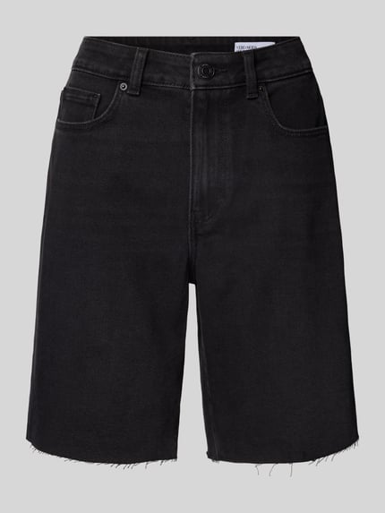 VERO MODA Regular Fit Jeansshorts aus Baumwoll-Mix Modell 'CLEO' Black 2