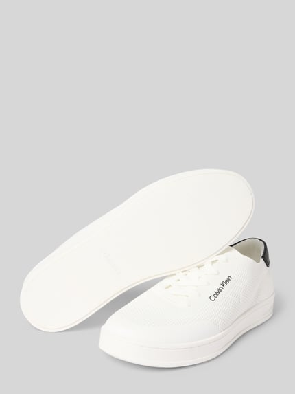 CK Calvin Klein Sneaker mit Label-Details und Schnürverschluss Weiss 4