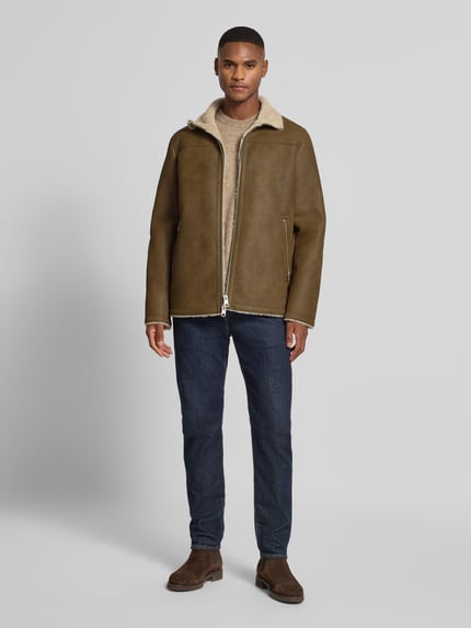 CINQUE Jacke in Leder-Optik Modell 'BARROW' Dunkelbraun 1