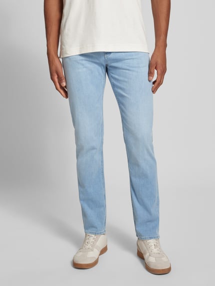 BOSS Slim Fit Jeans im 5-Pocket-Design Modell 'Delaware' Hellblau 4